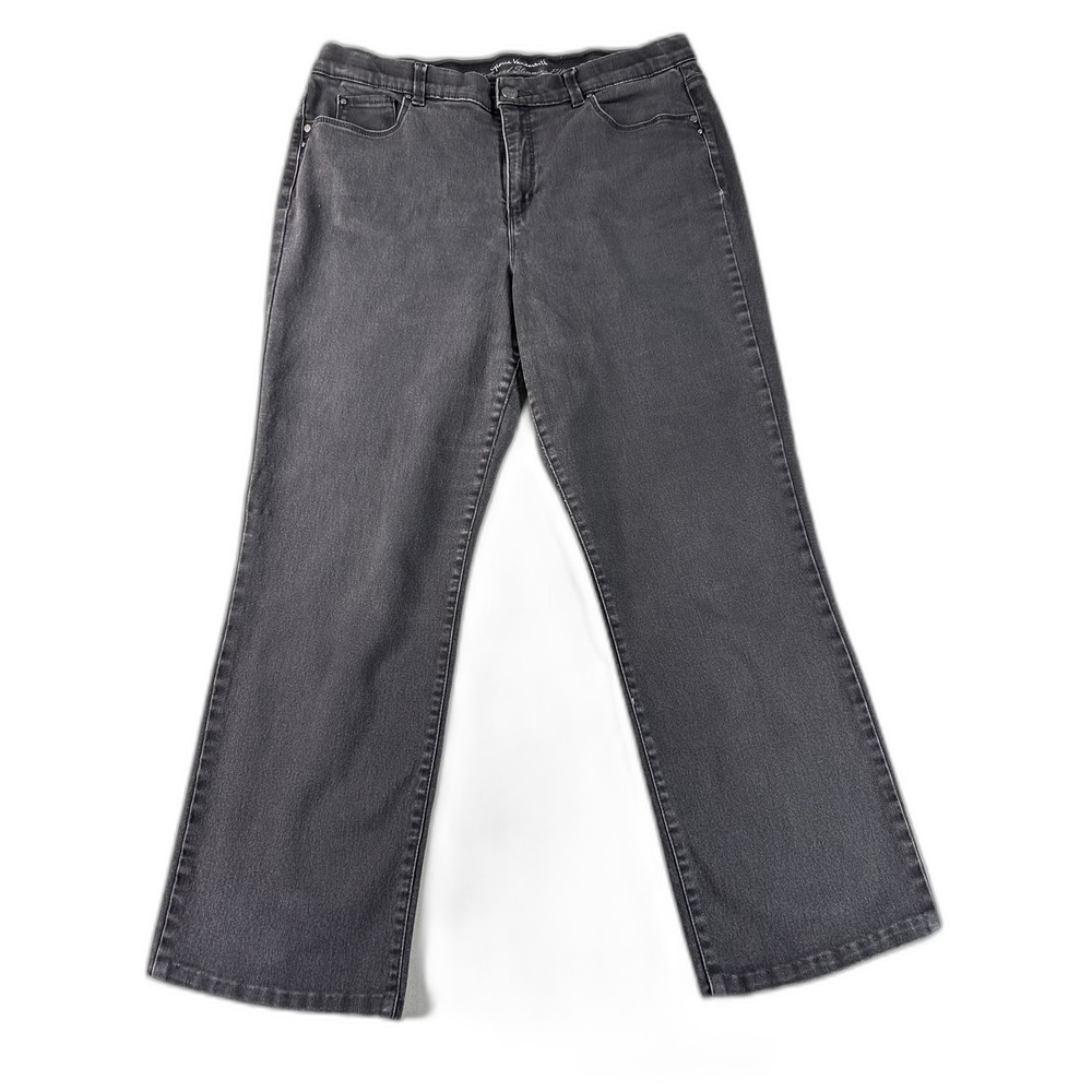 Gloria Vanderbilt Jeans Womens 16 Black Cotton Blend Straight Leg Regular Fit